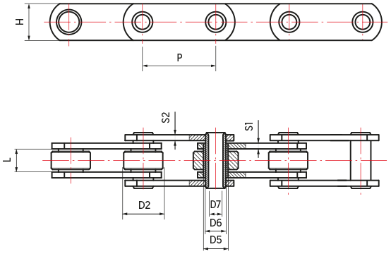 Proofer Chains - Hollow Pin - drawing