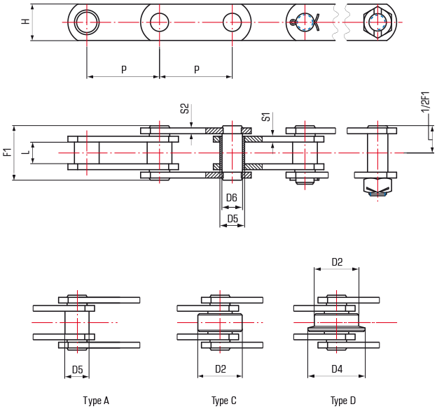 Solid Pin Chains drawing