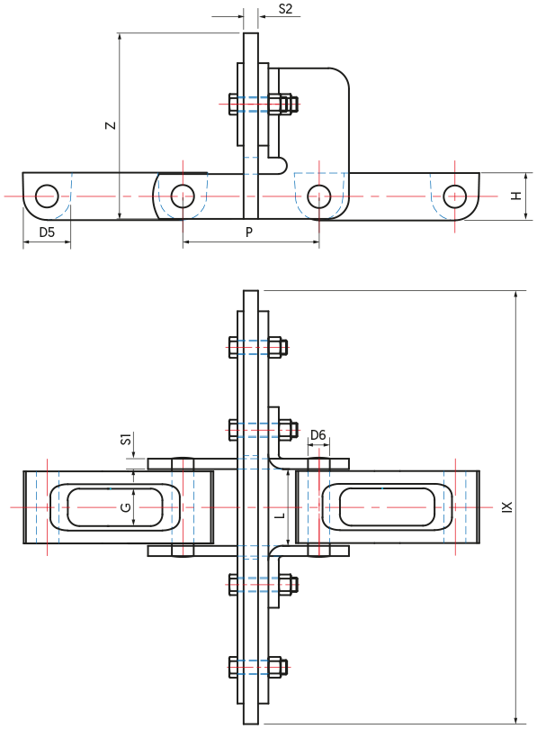 Combination Eleveyor Chains - drawing