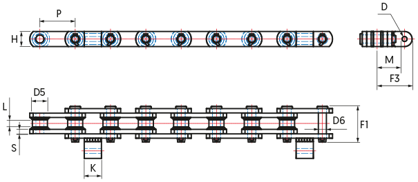 Feeder Breaker Chains - drawing