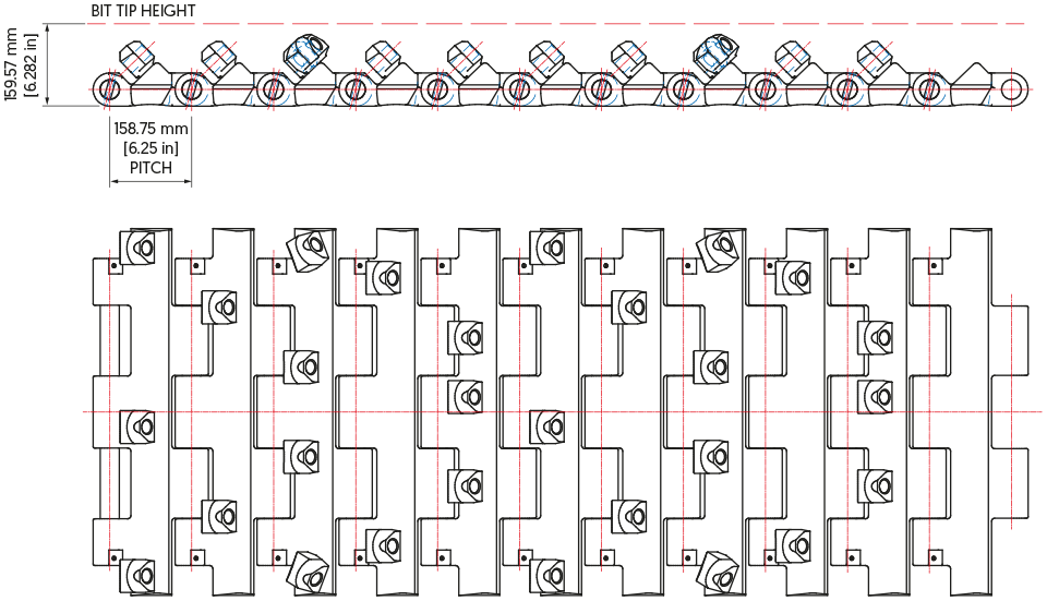 Ripperveyor Chains RC11046 - drawing