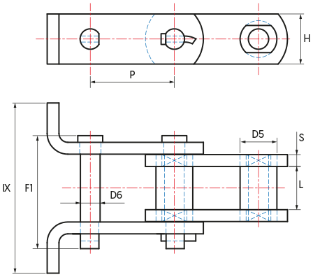 Buffalo Feeder Breaker Chains - drawing