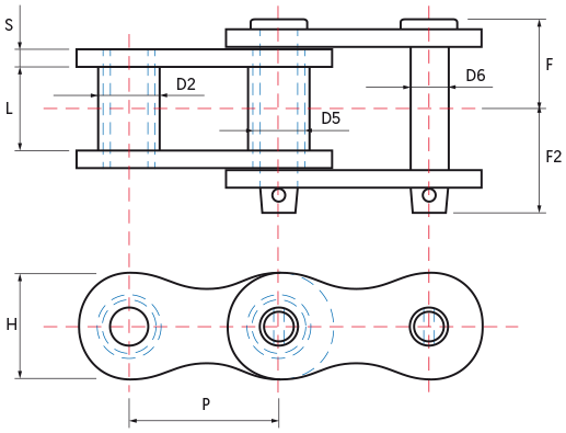 Tram Chain - style B - drawing