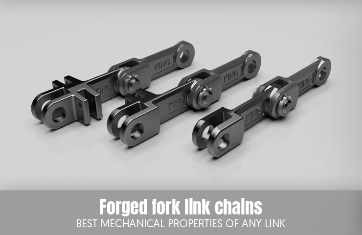 Forged fork link chains