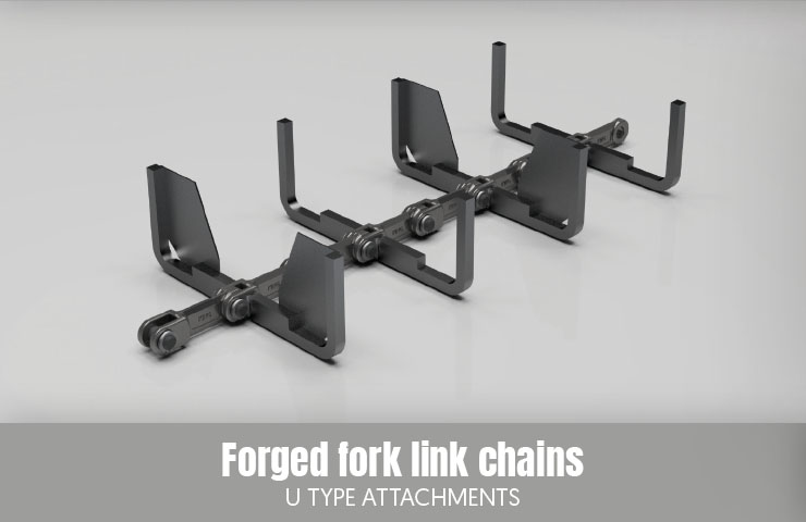 Forged fork link chains - U Type Attachments