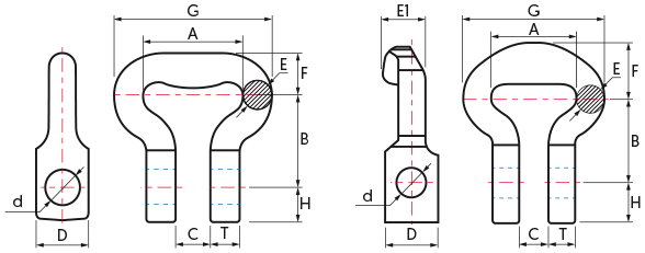 Twin Outboard Chain Systems DIN 22253 - drawing