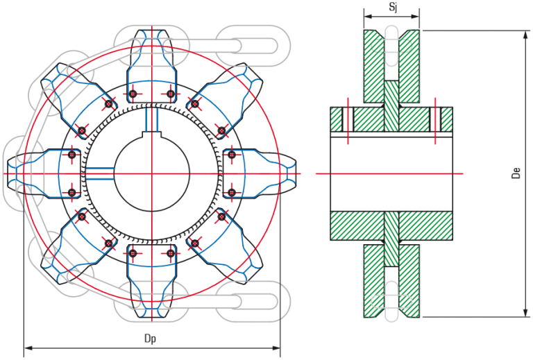 Round link sprockets John King Chains