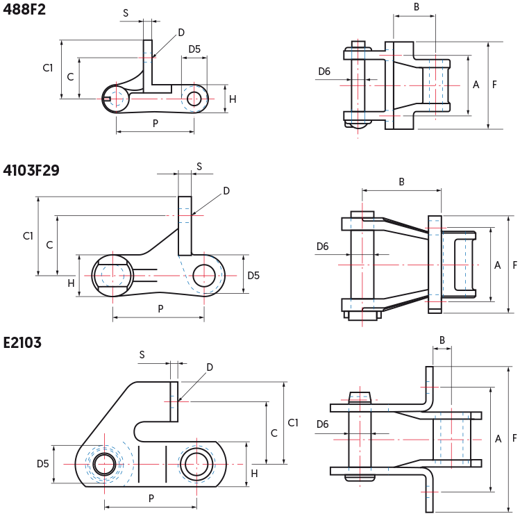 Juice Strainer and Trash Conveyor Chains - drawing