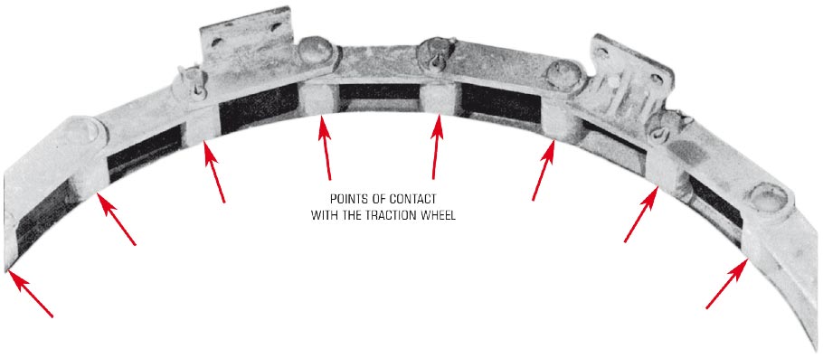 Link Wear as a result of traction wheel slippage