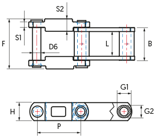 RHINO Cast Combination Chains style I - drawing