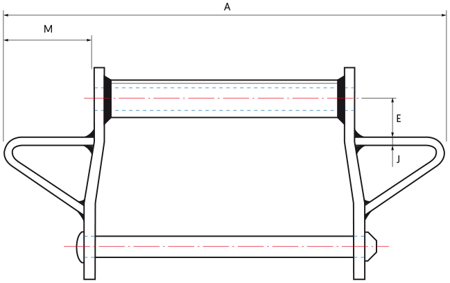 Welded Steel Drag Chains with Wing attachments - drawing